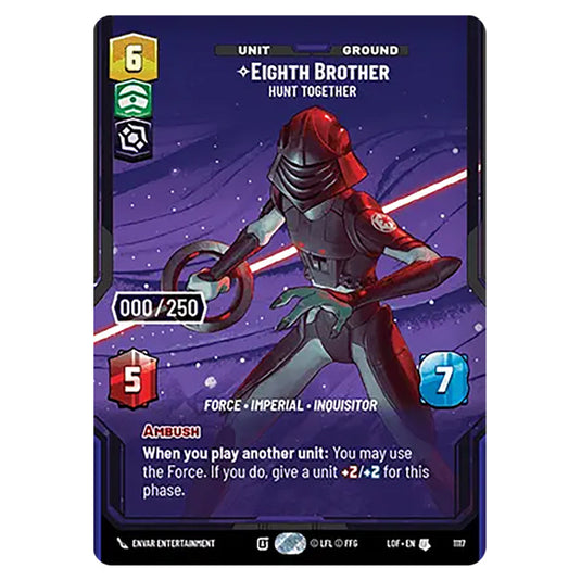 Eighth Brother Hunt Together card from the Star Wars Unlimited set Legends of the Force