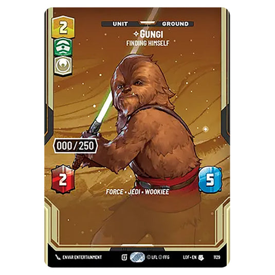 Gungi Finding Himself card from the Star Wars Unlimited set Legends of the Force