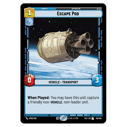 Escape Pod card from the Star Wars Unlimited Set Secrets of Power