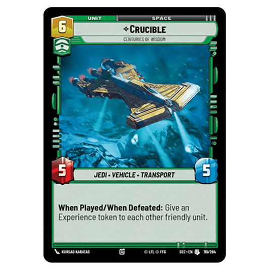 Crucible Centuries of Wisdom card from the Star Wars Unlimited Set Secrets of Power