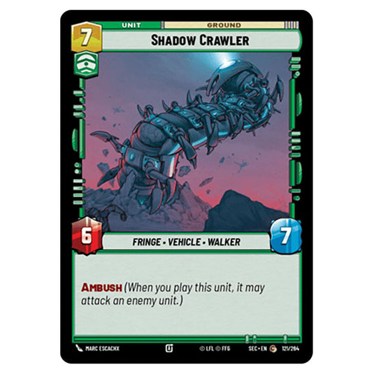 Shadow Crawler card from the Star Wars Unlimited Set Secrets of Power