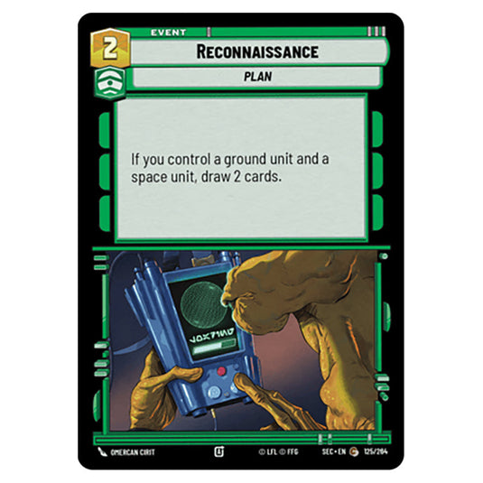 Reconnaissance card from the Star Wars Unlimited Set Secrets of Power