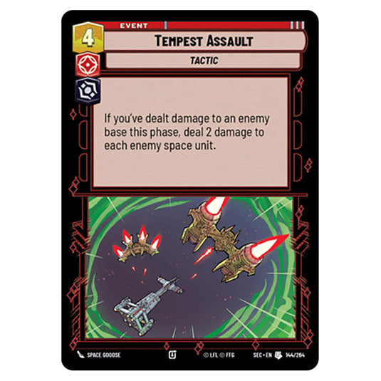 Tempest Assault card from the Star Wars Unlimited Set Secrets of Power