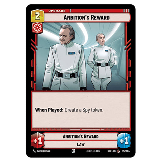 Ambition's Reward card from the Star Wars Unlimited Set Secrets of Power