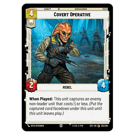 Covert Operative card from the Star Wars Unlimited Set Secrets of Power