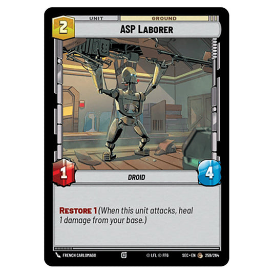 ASP Laborer card from the Star Wars Unlimited Set Secrets of Power