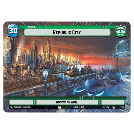 Republic City card from the Star Wars Unlimited Set Secrets of Power