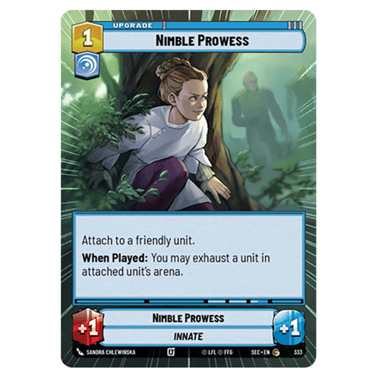 Nimble Prowess card from the Star Wars Unlimited Set Secrets of Power