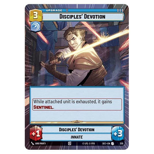 Disciples' Devotion card from the Star Wars Unlimited Set Secrets of Power