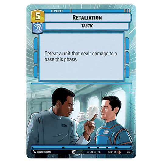 Retaliation card from the Star Wars Unlimited Set Secrets of Power