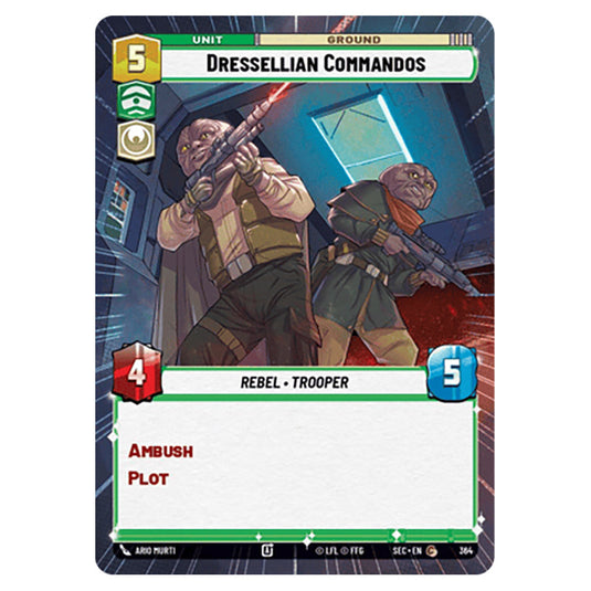 Dressellian Commandos card from the Star Wars Unlimited Set Secrets of Power