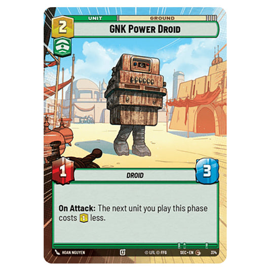 GNK Power Droid card from the Star Wars Unlimited Set Secrets of Power
