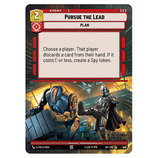 Pursue the Lead card from the Star Wars Unlimited Set Secrets of Power