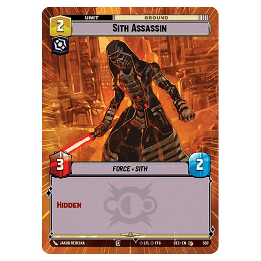 Sith Assassin card from the Star Wars Unlimited Set Secrets of Power