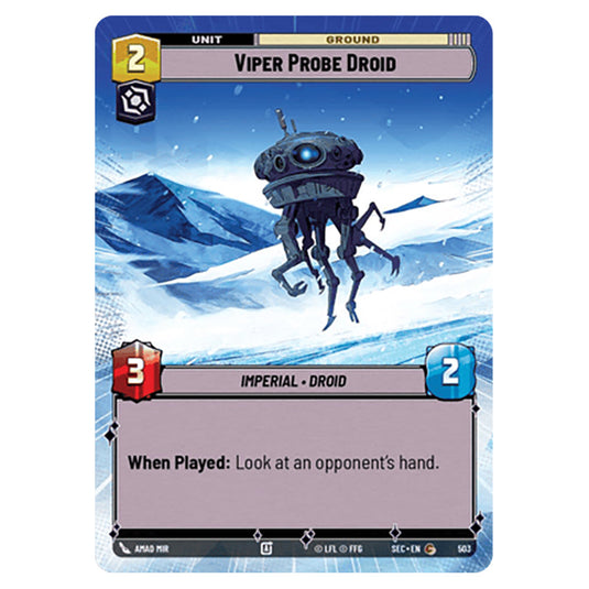 Viper Probe Droid card from the Star Wars Unlimited Set Secrets of Power