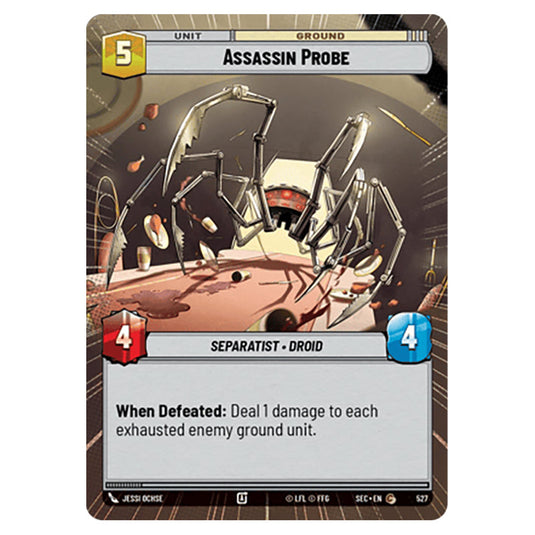 Assassin Probe card from the Star Wars Unlimited Set Secrets of Power