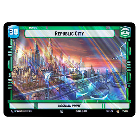 Republic City card from the Star Wars Unlimited Set Secrets of Power