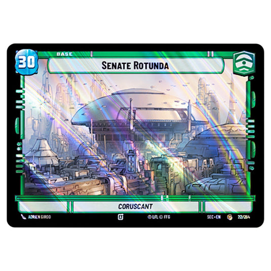Senate Rotunda card from the Star Wars Unlimited Set Secrets of Power