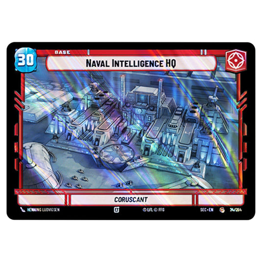 Naval Intelligence HQ card from the Star Wars Unlimited Set Secrets of Power