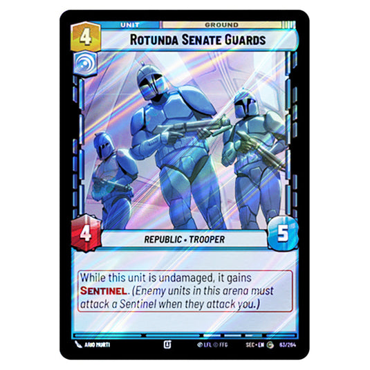 Rotunda Senate Guards card from the Star Wars Unlimited Set Secrets of Power