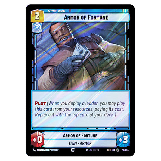 Armor of Fortune card from the Star Wars Unlimited Set Secrets of Power