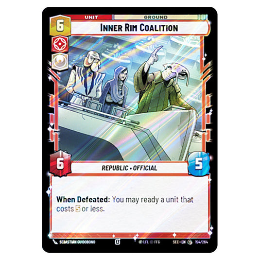 Inner Rim Coalition card from the Star Wars Unlimited Set Secrets of Power