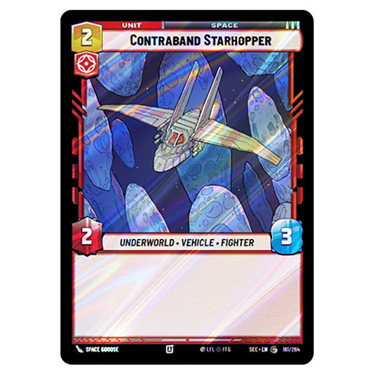 Contraband Starhopper card from the Star Wars Unlimited Set Secrets of Power