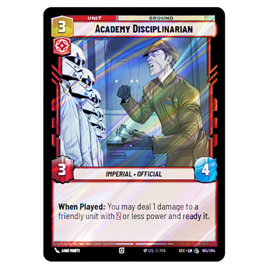 Academy Disciplinarian card from the Star Wars Unlimited Set Secrets of Power
