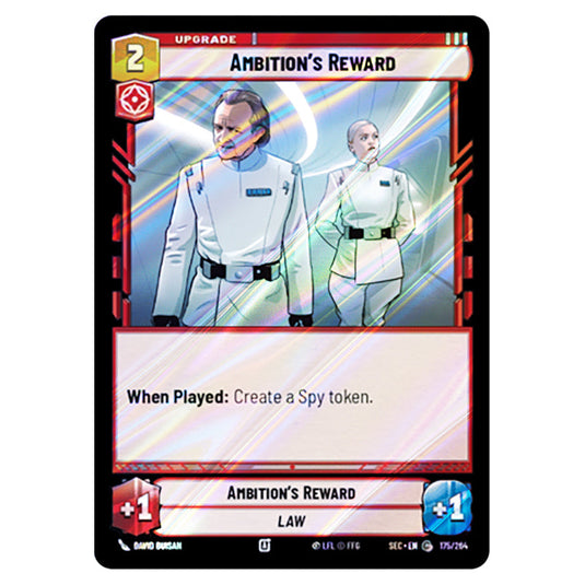 Ambition's Reward card from the Star Wars Unlimited Set Secrets of Power
