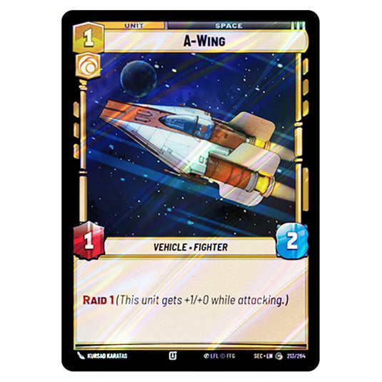 A-Wing card from the Star Wars Unlimited Set Secrets of Power