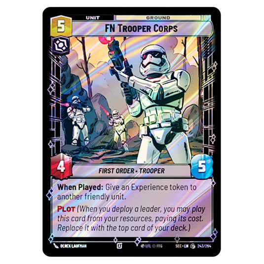 FN Trooper Corps card from the Star Wars Unlimited Set Secrets of Power