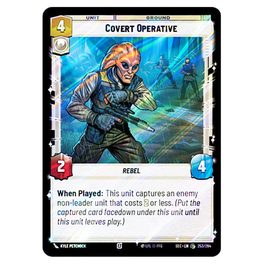 Covert Operative card from the Star Wars Unlimited Set Secrets of Power