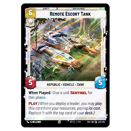 Remote Escort Tank card from the Star Wars Unlimited Set Secrets of Power