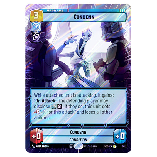 Condemn card from the Star Wars Unlimited Set Secrets of Power