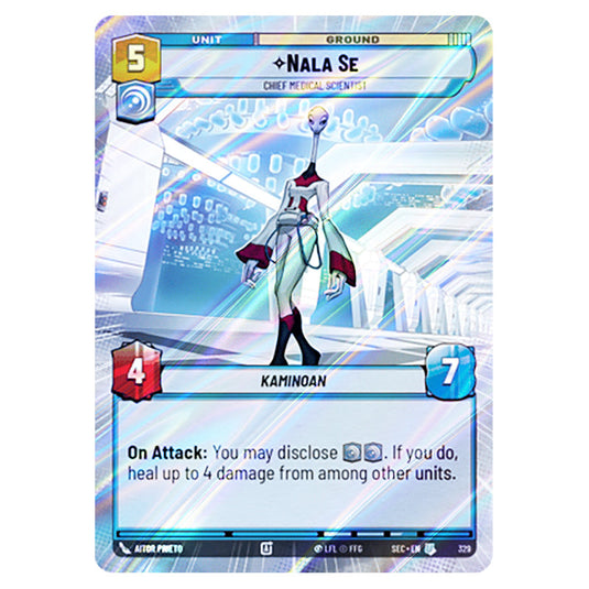 Nala Se Chief Medical Scientist card from the Star Wars Unlimited Set Secrets of Power