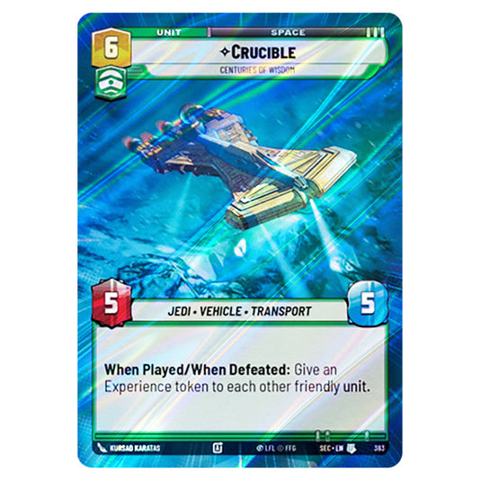 Crucible Centuries of Wisdom card from the Star Wars Unlimited Set Secrets of Power