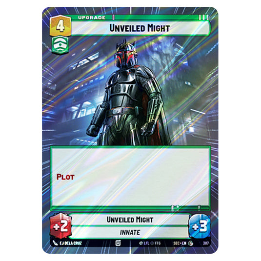 Unveiled Might card from the Star Wars Unlimited Set Secrets of Power