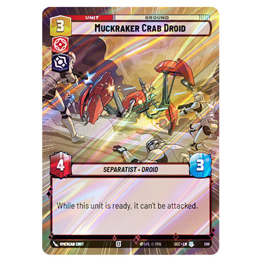Muckraker Crab Droid card from the Star Wars Unlimited Set Secrets of Power