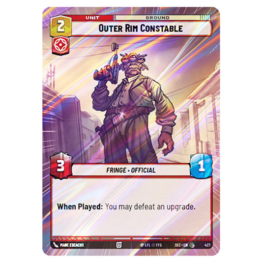 Outer Rim Constable card from the Star Wars Unlimited Set Secrets of Power