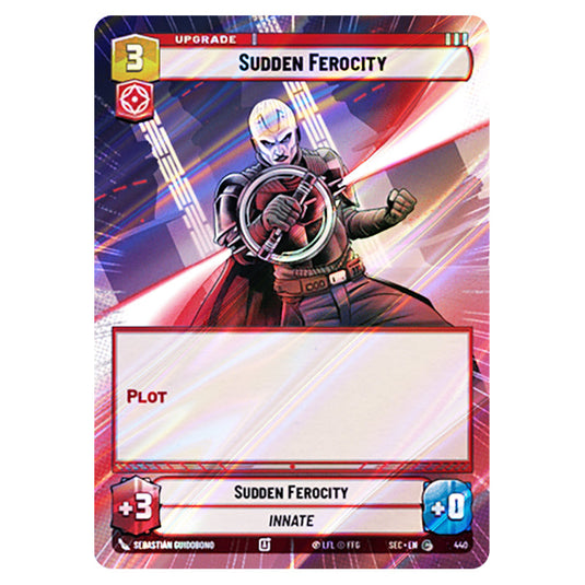 Sudden Ferocity card from the Star Wars Unlimited Set Secrets of Power