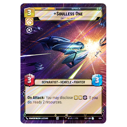 Soulless One Swift and Agile card from the Star Wars Unlimited Set Secrets of Power
