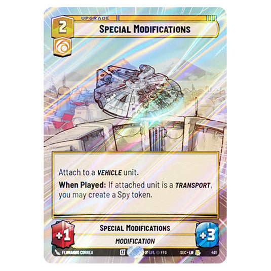 Special Modifications card from the Star Wars Unlimited Set Secrets of Power