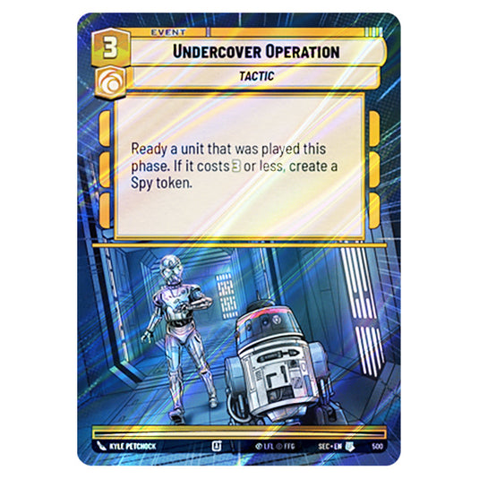 Undercover Operation card from the Star Wars Unlimited Set Secrets of Power