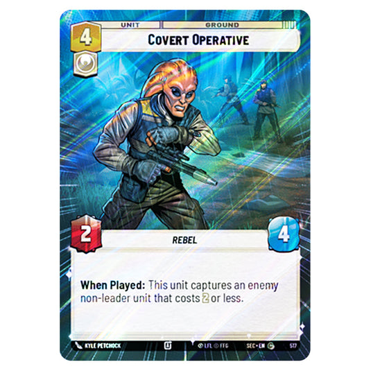 Covert Operative card from the Star Wars Unlimited Set Secrets of Power