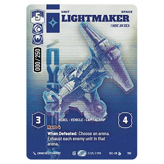 Lightmaker I Have An Idea card from the Star Wars Unlimited Set Secrets of Power