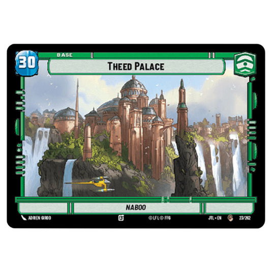 Theed Palace Common card from the Star Wars Unlimited set Jump to Lightspeed