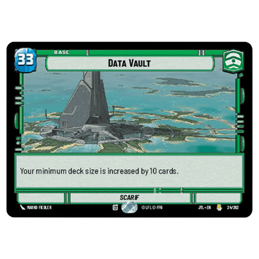 Data Vault Rare card from the Star Wars Unlimited set Jump to Lightspeed