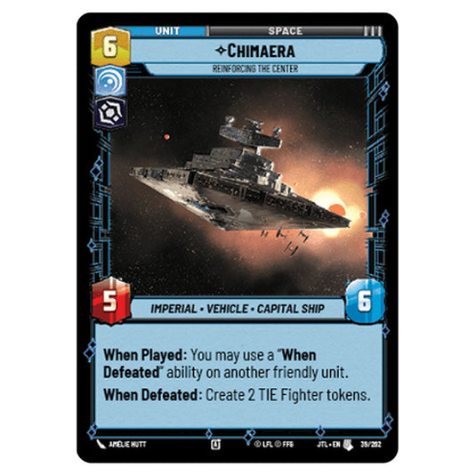 Chimaera Reinforcing the Center Uncommon card from the Star Wars Unlimited set Jump to Lightspeed