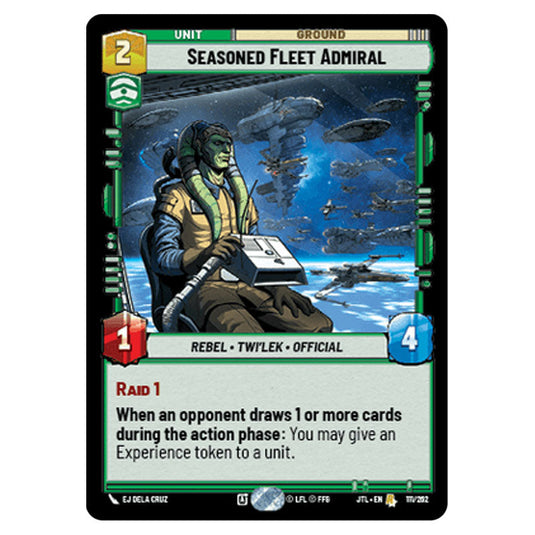 Seasoned Fleet Admiral Rare card from the Star Wars Unlimited set Jump to Lightspeed