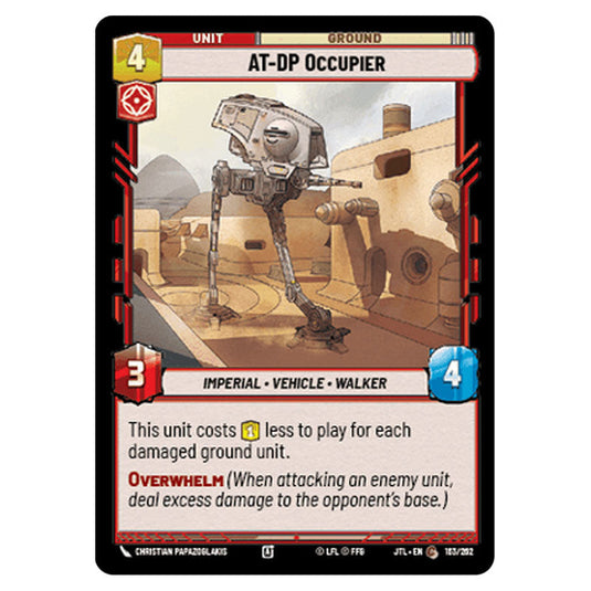 AT-DP Occupier Common card from the Star Wars Unlimited set Jump to Lightspeed